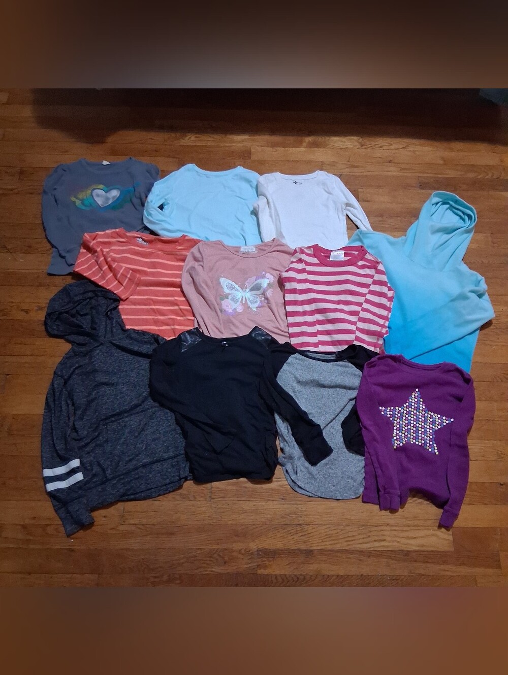 Bundle of Girl's Size M/8 Long-Sleeve Tops